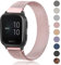 Amzpas Armband kompatibel mit Amazfit GTS 4 Mini/GTS 3 / GTS 2 / GTS 2 Mini/GTS 2e, Edelstahl Metall Ersatzarmband mit Starken Magneten für Amazfit Bip/Bip lite/Bip U Pro/Bip 3 / Bip 3 Pro