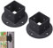 VANROUG 2Pcs 2x2 Square Fence Pole Flange Base Pergola Post Brackets Kit, Heavy Duty Black Wall Mount Post Anchor Brackets for Deck Railing Mailbox