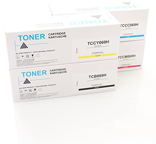 ABC Kompatibles Set 4X Toner (MIT CHIP) XXL für Canon 069H I-Sensys LBP673Cdw MF752Cdw MF754Cdw