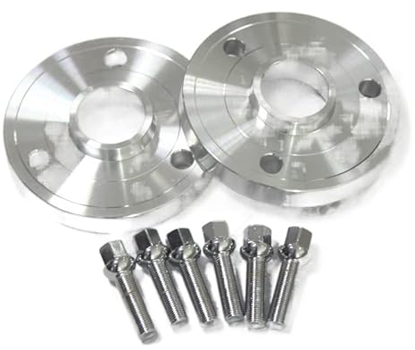 Spurverbreiterung 2/4 - PCD 3-112 CB 57.1 Anzug fit benutzt for Smart Cabrio (450) City-Coupe (450) Fortwo Cabrio (450) Spurplatten (Color : 2PCS 15mm Silver)