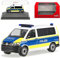 Volkwagen T6 Bus Polizei Brandenburg Personen Transporter T5 Ab 2. Facelift 2015-2022 mit Sockel und Vitrine H0 1/87 Herpa Modell Auto mit individiuellem Wuns..