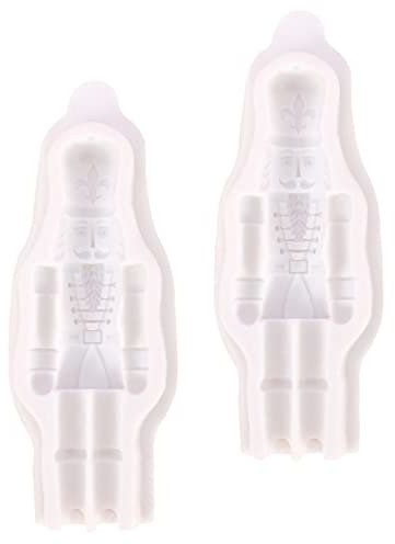 Lot De 2 Moules À Biscuits En Silicone Pour Casse-noisettes En Forme De Soldat De Noël Pour La Cuisson De Biscuits Et De