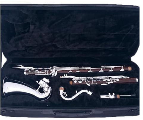 Klarinette Instrument Bassklarinette Low-C Bb/Sib Professioneller Cocobolo-Holzkorpus, Kupfer-Nickel-Klarinette, Klarinette Mit Koffer