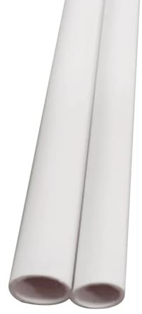 2 Stück Länge 500 mm weißes PVC-Kunststoffrohr, for Heimwerker-Sanitärrohre (Color : Length 500mm, Size : 10x12mm 2pcs)