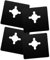 UKCOCO Door Reinforcement Plate, 4pcs Heavy Duty Door Handle Fixing Cover Filler Repair Backplate Stainless Steel Door Lock Repair Plate Kit Black