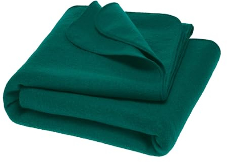 Disana Walk-Decke, 100% Bio-Merinowolle GOTS, IVN Best | 100 x 135 cm, 135 x 200 cm | Tagesdecke, Wohndecke, Wolldecke, Bettüberwurf | Made in Germany | Pacific Gr. 100 x 135 cm