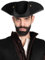 Maskworld Piratenhut Dreispitz aus Wollfilz - Henry - Farbe: schwarz