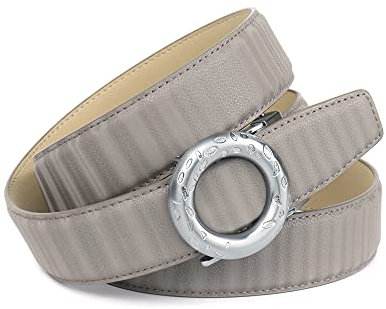 Anthoni Crown Damen Automati Ledergürtel Gürtel, Grau, 85