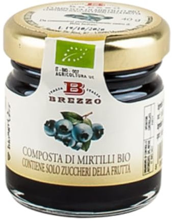 Composta Biologica Brezzo Mignon Mirtilli 20 Vasetti Mini da 40 g
