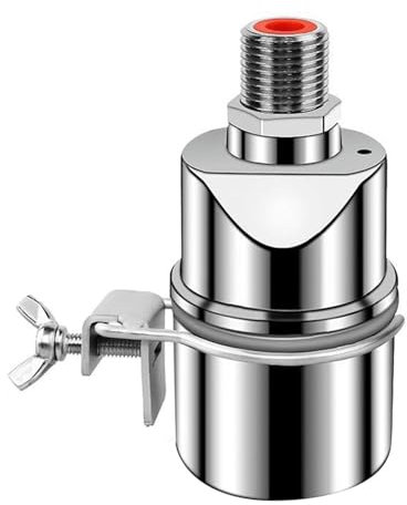 Aqxyki Automatic Water Level Control Valve 1/2 Inch Stainless Steel Float Valve Suitable For Water Tanks, Swimming Pools, Straight Type With Clamps