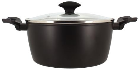 MENASTYL - Faitout first 24cm en aluminium noir induction avec couvercle - 6020647