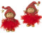 Pommerntraum ®| 2-er Set Dekorationsfiguren Weihnachtsengel Sammlerfiguren mollige Engel Schutzengel Mollyengel Nana-Engel Ladies IN RED (2-er Set ROT)