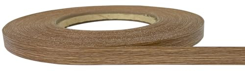 Kantenumleimer 21mm x 5m | Melamin Kantenband mit Schmelzkleber für stabile Möbelkanten | Umleimer für Schutz und dekorativen Abschluss von Möbelplatten | Furnierband zum Aufbügeln | Artisan Eiche