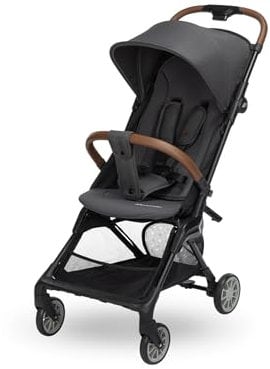 Bebeconfort Zephir, kompakter Baby Kinderwagen, 0–4 Jahre (bis zu 22 kg), leichter Reise Buggy (4,5 kg), in Kabinengröße, flacher und verstellbarer Sitz, Aufbewahrungskorb, Mineral Graphite