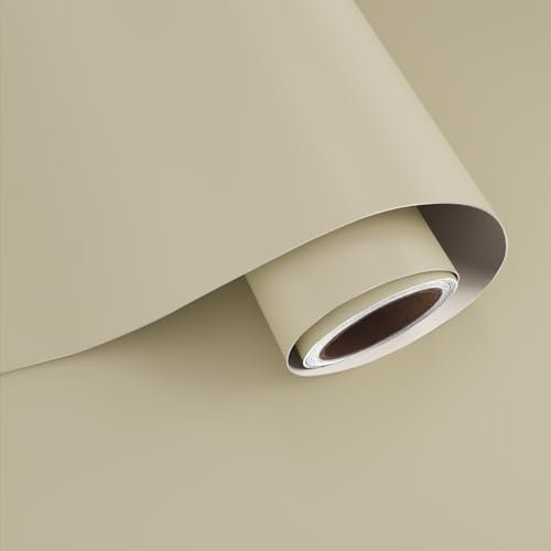 VaryPaper Peel and Stick Cream Beige Wallpaper Modern 40cmx200cm Removable Contact Paper Sticky Back Plastic Thick Lining Paper for Wall Living Room Bedroom Counter Top Vinyl Covering Furniture Wrap
