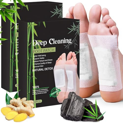 24 Stück Detox Fußpflaster Entgiftung - Entgiftungspflaster Füße, Deep Cleansing Foot Pads für Stressabbau und Tiefschlaf, Körper zu Reinigen