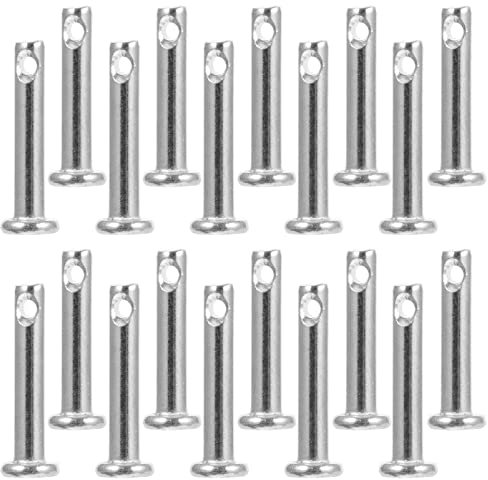Uonlytech 20 Stück Flachstift Gabelkopfstift Edelstahl 304 Einloch Fixierstift Langlebig Korrosionsbeständig Selbstgemacht Positionierwerkzeug