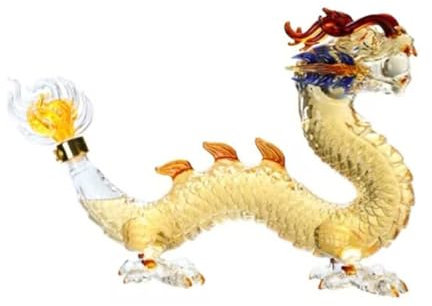 DUOAZJL Art Figurine - 1000ML Funny Whiskey Dragon Bottle, Unique Whiskey Dragon Shape Glass Decanter, Home Bar Decoration, Glass Material(1000ml)