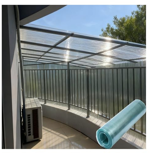 Fiberglas Gewächshausplatten, Wärmedämmende Dachplatten für Gewächshäuser, Schuppen, Carports, Hütten Leicht zu Schneiden(1.2x5m/3.94x16.4ft)