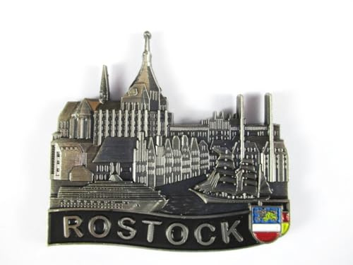 Rostock Metall Magnet Germany Deutschland Souvenir,Neu
