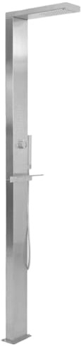 Tomostar Douche de Jardin, Douche de Piscine Extérieure Acier Inoxydable Carré