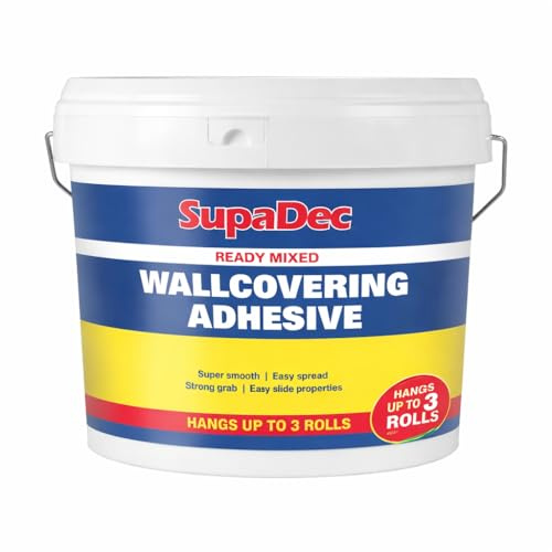 Ready Mixed Wallcovering Adhesive 2.4kg | Wallpaper Paste for Vinyl & Heavy Wallcoverings | Strong Hold Interior Wall Adhesive