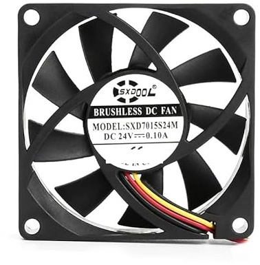 LIOZDMD 2pcs 24V cooling fan 70mm 7015 70X70X15mm Sleeve Bearing computer server inverter chassis axial 3-wire silent case Laptop parts