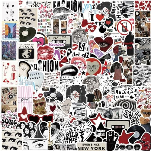 Dagmar Y2K Aesthetic Stickers 100Pcs, Vinyl Downtown Girls for Water Bottle, Laptop, Skateboard - Downtown Girl Aufkleber Trendy Stickers for Teens & Adults