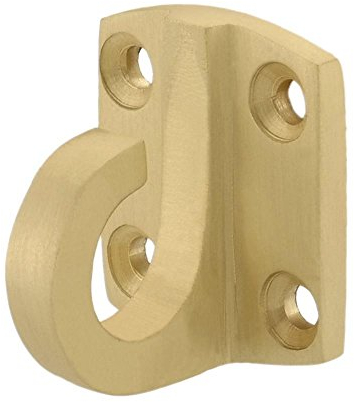 Kanirope® Wandhalter mit Haken Messing matt für Absperrkordel Absperrseile Treppenseile Handlaufseile