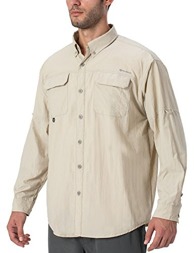 NAVISKIN Men's Sun Protection Fishing Shirts UPF 50+ Long Sleeve Sun Shirts for Men PFG Hiking Travel Camping