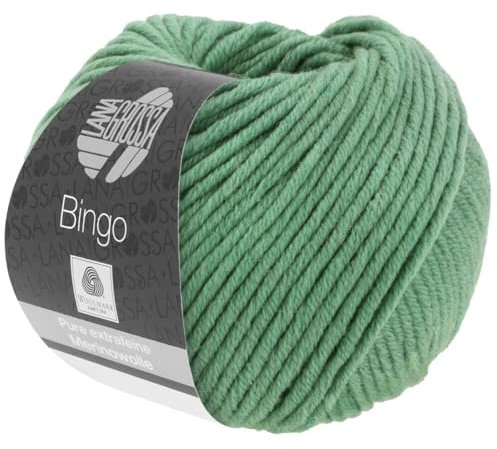 LANA GROSSA Bingo | Extrafeine Merinowolle waschmaschinenfest und filzfrei | Handstrickgarn aus 100% Schurwolle (Merino extrafein) | 50g Wolle zum Stricken & Häkeln | 80m Garn FB 196