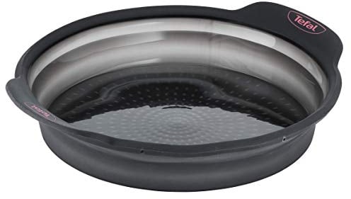 Tefal Crispybake J4170614 Molde Pastel 24 cm, Forma Redonda Desmontable y con Gran Fondo, Revestimiento Antiadherente, fácil desmonte, de Acero al Carbono, con Grosor 3/10, Steel