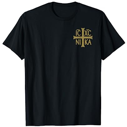 ICXC NIKA Christogram Cross Orthodox Christian Diskret T-Shirt