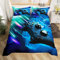 Gamer Duvet Cover Boys Video Game Bedding Set for Kids Teens Youth Galaxy Gaming Controller Comforter Cover Gamer Blue Hexagon Geometric Decor Bedspread Cover with 1 Pillowcase 2Pcs Bedding Single