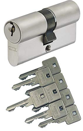 ABUS A93 Doppelzylinder 30/30mm mit 8 Schlüssel, mit Not-u. Gefahrenfunktion und Bohrschutz, Profil C73 C83