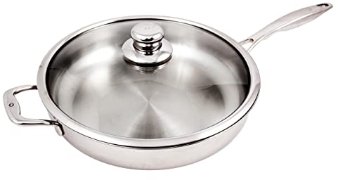 Swiss Diamond Prestige Clad XD Induction Sauté Pan with Lid, 5 Litre Capacity