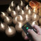 Wilrigir Flammenlose Kerze ferngesteuertes LED-Teelicht, batteriebetriebene LED-Votivkerze mit Timer, realistische und helle gefälschte warmweiße Teelichter, für Saison- und Festivalfeier, 12er-Pack