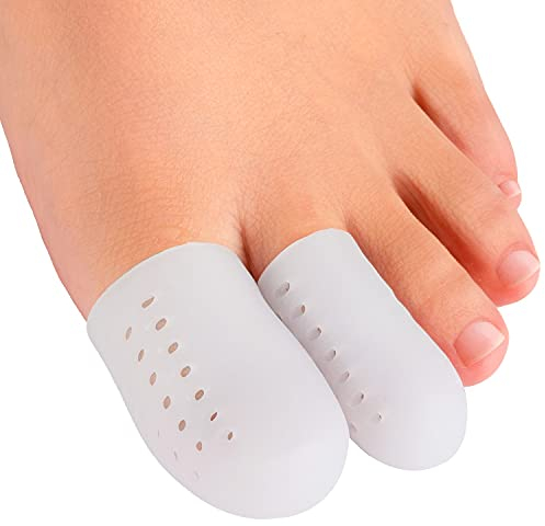 Welnove Zehenkappen, zehenkappe atmungsaktiv großer zeh, gegen Blasenbildung und Schwielen, Zehenpolster Zehenpflaster Zehentrenner FüR GroßE Zehen (10 Large for Big Toes + 6 Medium for Small Toes)