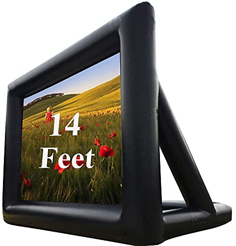 Pantalla de proyección de Pantalla de Cine Gigante Inflable, Pantalla de Cine en casa de 14 pies Adecuada para Fiestas en Interiores y Exteriores Cine en el Patio Trasero