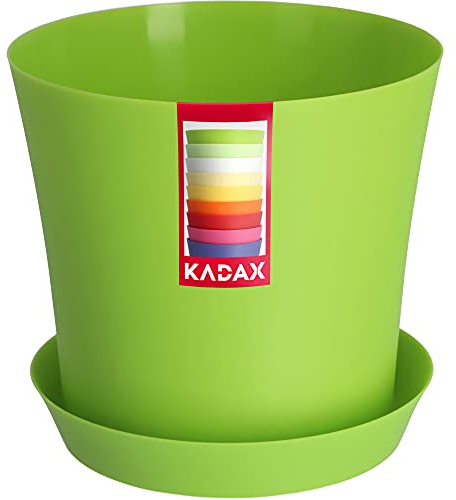 KADAX Blumentopf aus Kunststoff, 9 Farben, Pflanzenschutz, Pflanzentopf für Balkon, Terrasse, Topf für Veilchenpflanzen, Blumenvase, Schutz, Blumenschutz (⌀ 12,5 cm, grün)