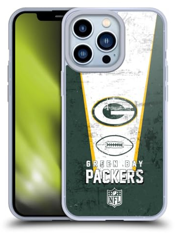 Head Case Designs Offizielle NFL Banner Green Bay Packers Logo Art Gelhülle [Militärischer Schutzgrad] Kompatibel Mit Apple iPhone 13 Pro Und Kompatibel Mit MagSafe