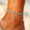 Prosy Boho Turquoise Cheville Bleu Tissé Perlé Cheville Bracelets Chaîne Plage Pied Bijoux Réglable pour Femmes Filles