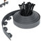 XMTECH Bordure de pelouse flexible en plastique de 10 m, avec 30 piquets de fixation, bordure de parterre de fleurs, bordure grise
