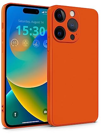 MyGadget Case for iPhone 14 Pro - Cover Ultra Thin TPU - Soft Touch Rubber & Anti-Scratch Shell - Flexible Silicone - Orange