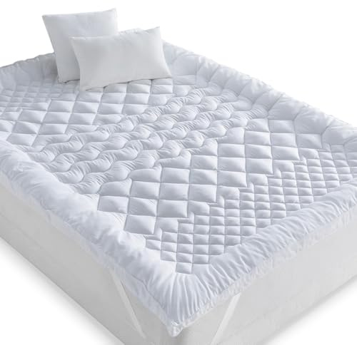 IDMarket - Matratzenauflage 140x190 cm Sacha 7 Komfortzonen dick und flauschig 600gr