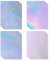 36 Blatt holografische klares Vinyl holografische Aufkleber Papier selbstklebend transparentes holografische Overlay Film mit A4 Größe 4 Styles gemischt
