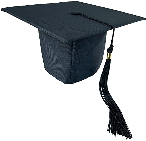 Alsino 12 Stück Doktorhut Doktorand Doktorandenhut Uni College Abitur Bachelor Hut Abschlussfeierer schwarz
