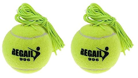NIDONE 2Pcs Tennis Training Ball With String Tennis Trainer Balls Self Practice Trainer,Elastic Rope Ball On String Trainer Practice Balls,Tennis Ball Training Equipment For Tennis Trainer Practice
