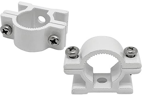 4pcs Water Pipe Clips,Wall Mounted Aluminium Pipe Clip Clamp C-Clamps Fastener,for Outside Diameter 18mm/0.7in Tubes (1418)