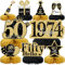 Voxisroma Deko 50. Geburtstag Männer,9 STK Schwarze Goldene Bienenwabe Mittelstück Tischdeko Geburtstag,50 Geburtstag Deko,50 Geburtstag Party Deko Für Frauen Und Mann,Geschenke Für Männer Geburtstag